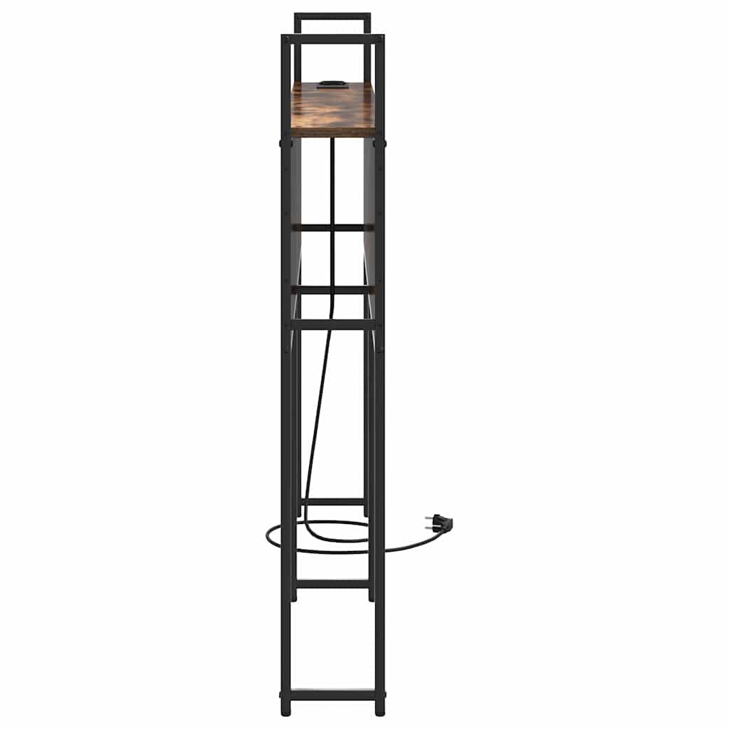 Headboard de Rangement avec Station de Charge Chêne fumé 135 cm - XIOS