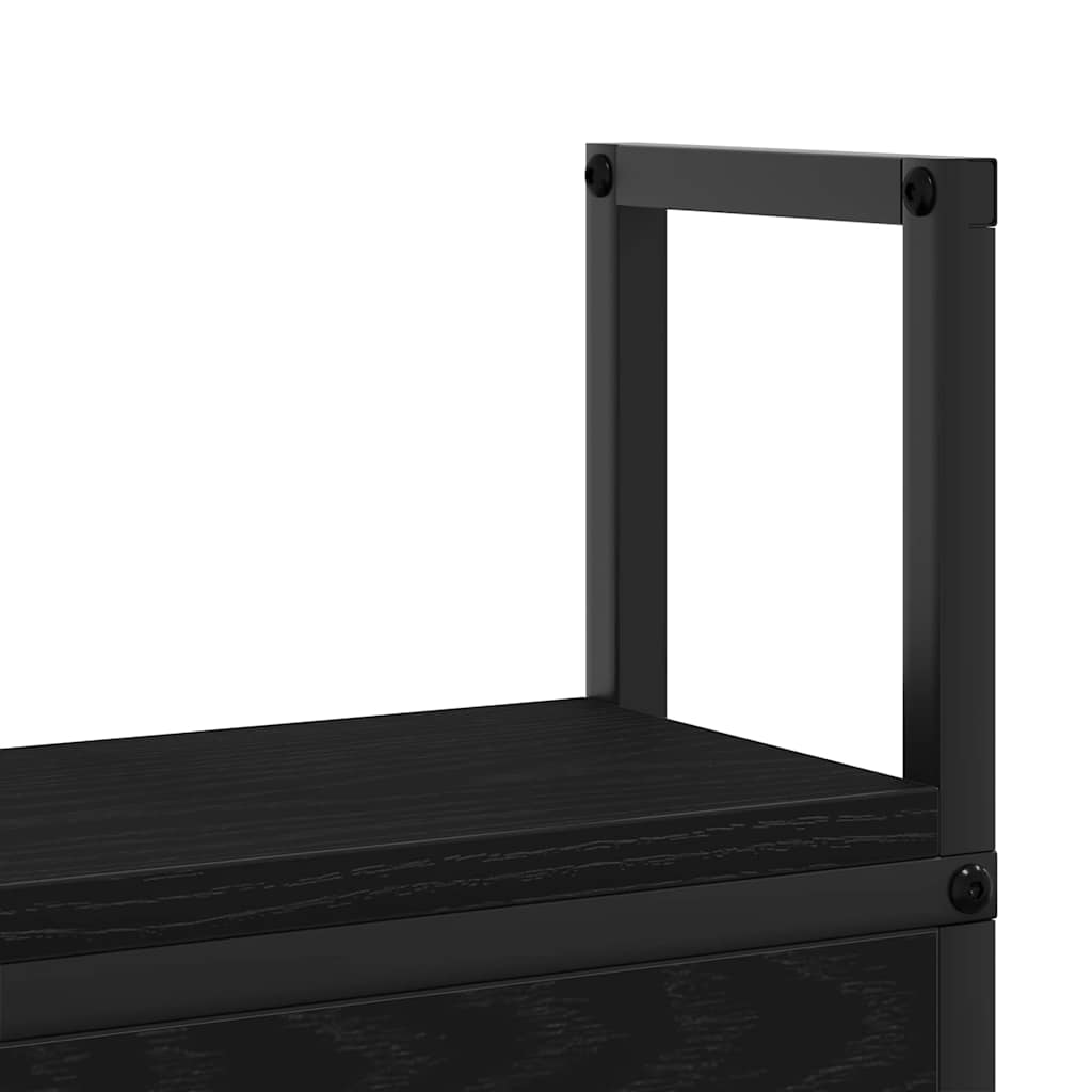 Headboard de Rangement avec Station de Charge Chêne noir 150 cm