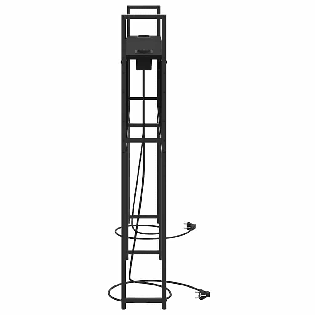 Headboard de Rangement avec Station de Charge Chêne noir 150 cm