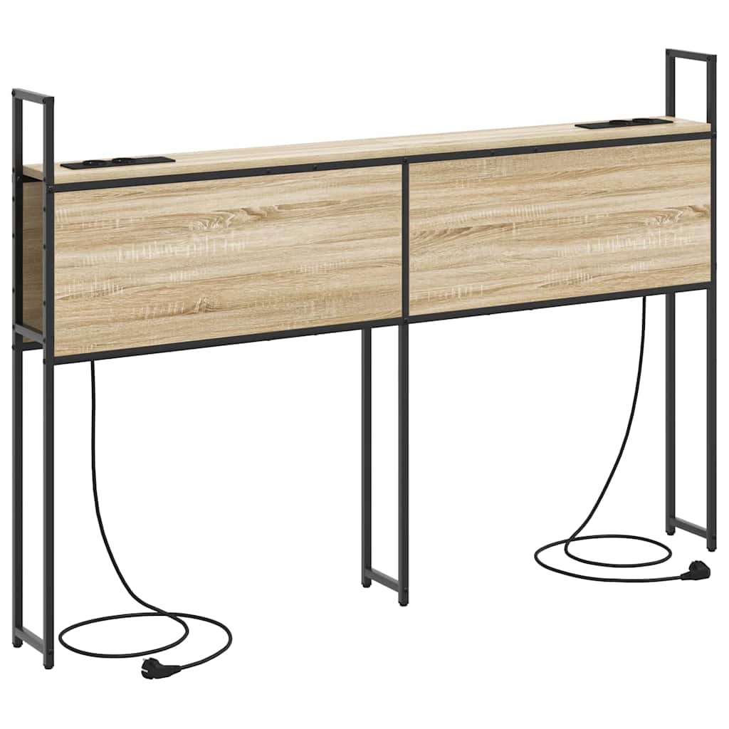 Headboard de Rangement avec Station de Charge Chêne sonoma - XIOS