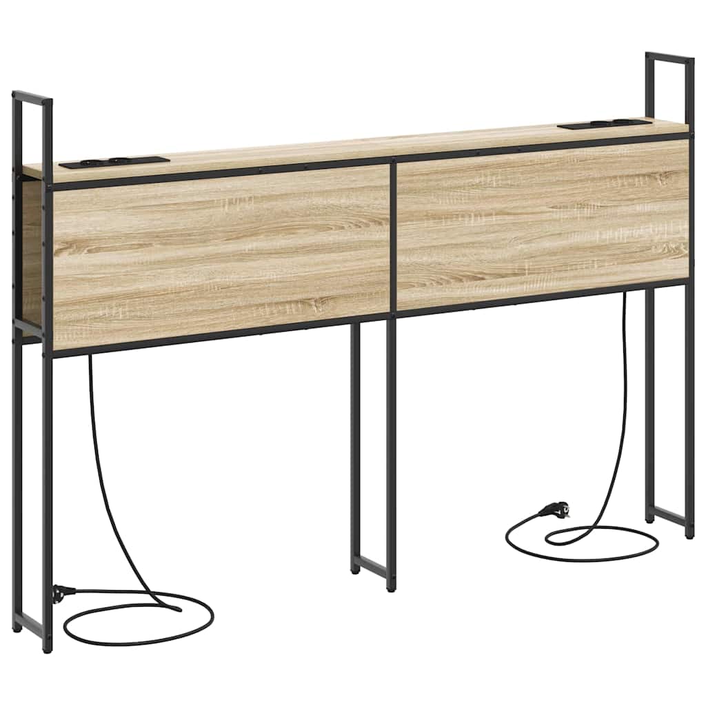 Headboard de Rangement avec Station de Charge Chêne sonoma - XIOS