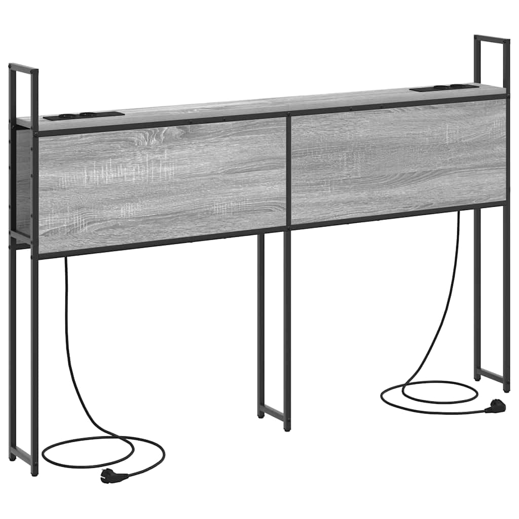 Headboard de Rangement avec Station de Charge Sonoma gris - XIOS