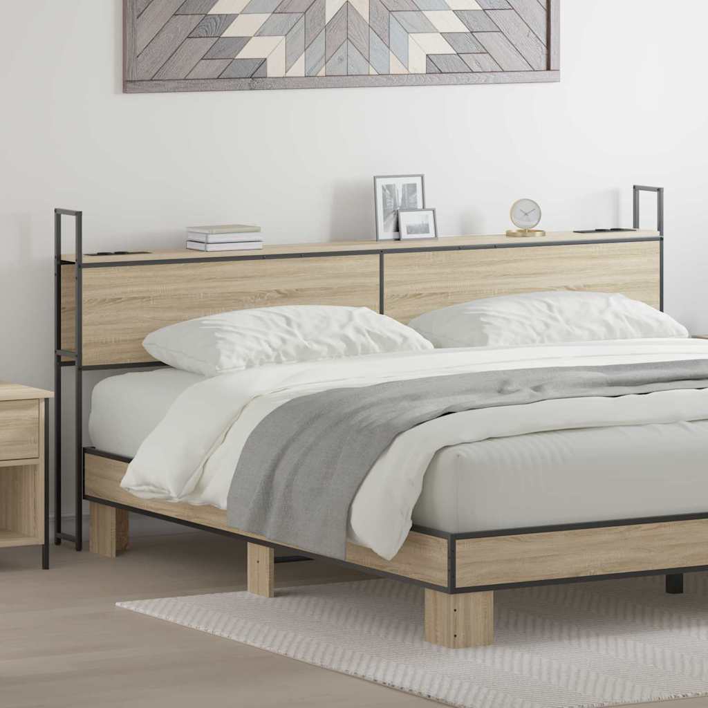 Headboard de Rangement avec Station de Charge Chêne sonoma - XIOS