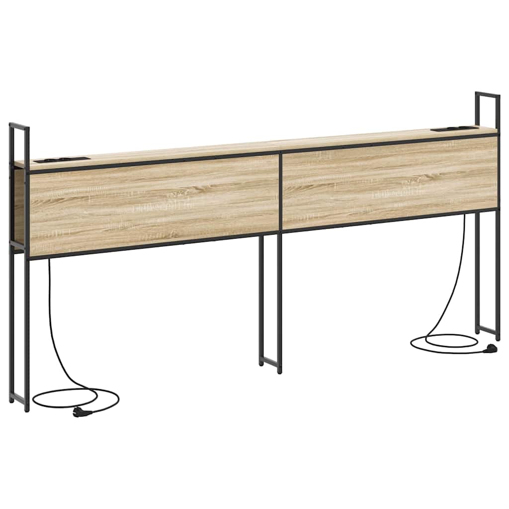 Headboard de Rangement avec Station de Charge Chêne sonoma - XIOS