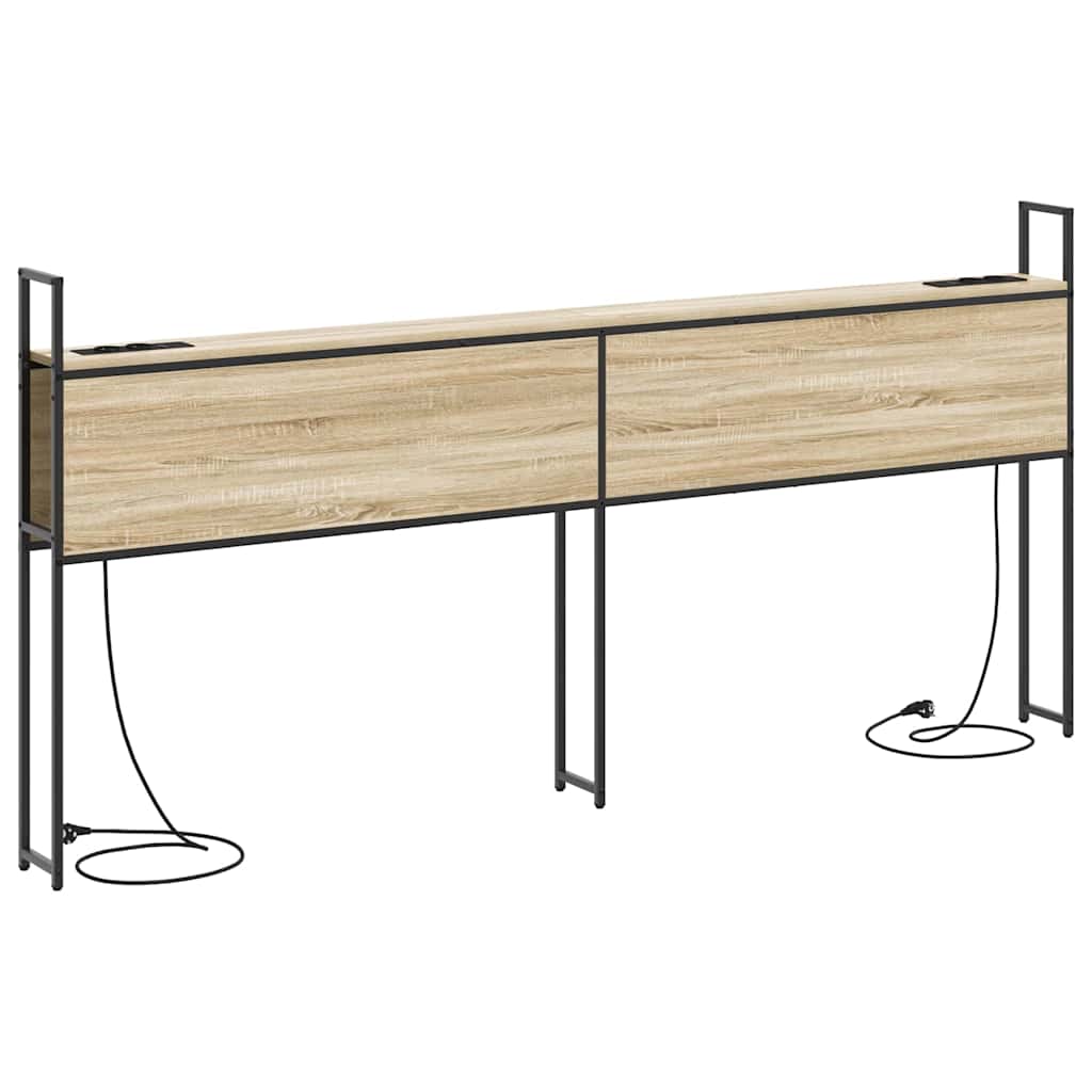 Headboard de Rangement avec Station de Charge Chêne sonoma - XIOS