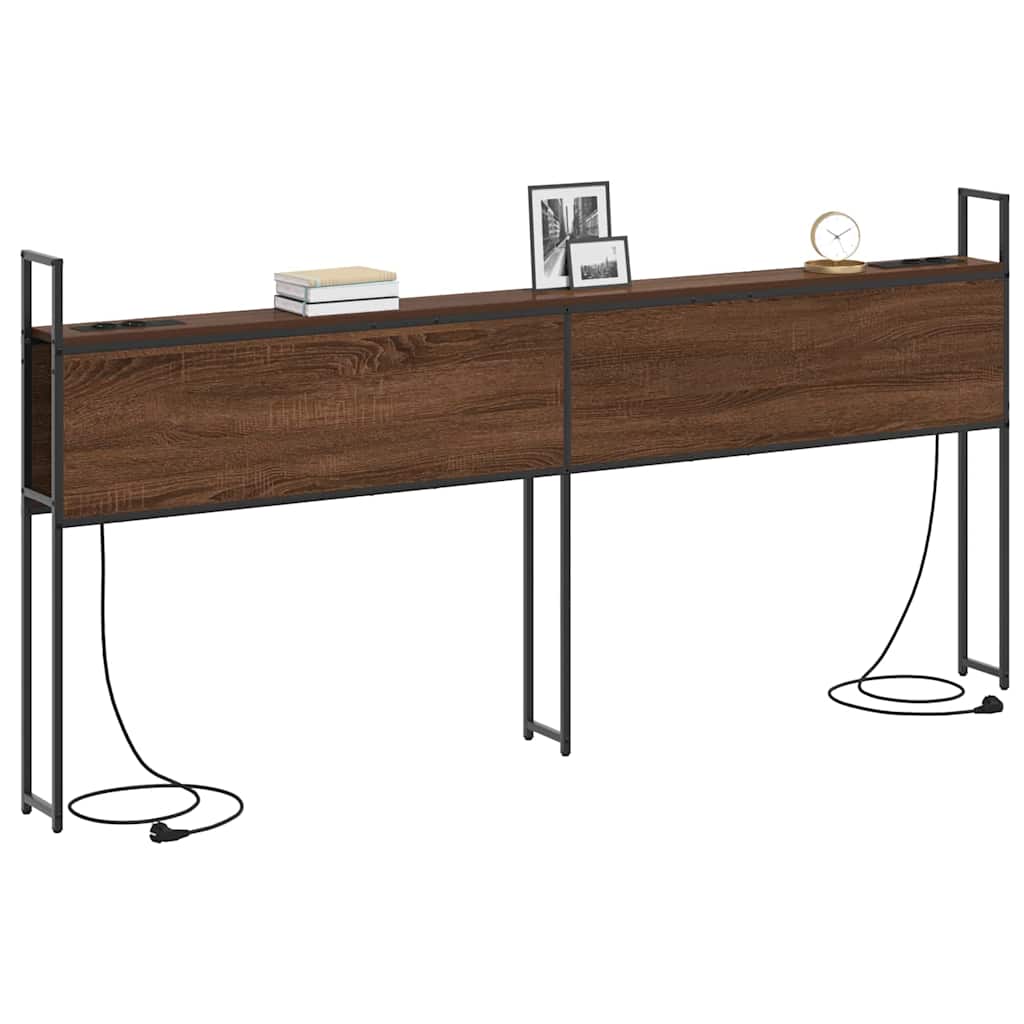 Headboard de Rangement avec Station de Charge Chêne marron - XIOS