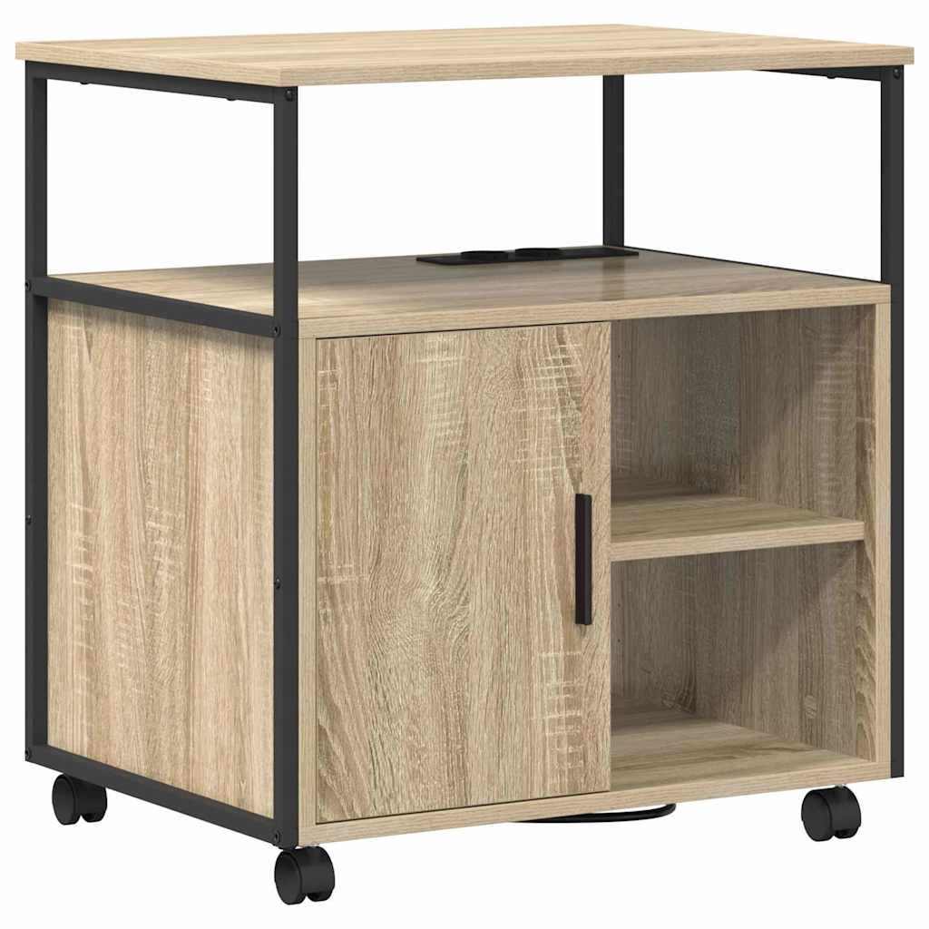Cabinet de Bureau avec roue Chêne sonoma 61 x 46 x 67 cm