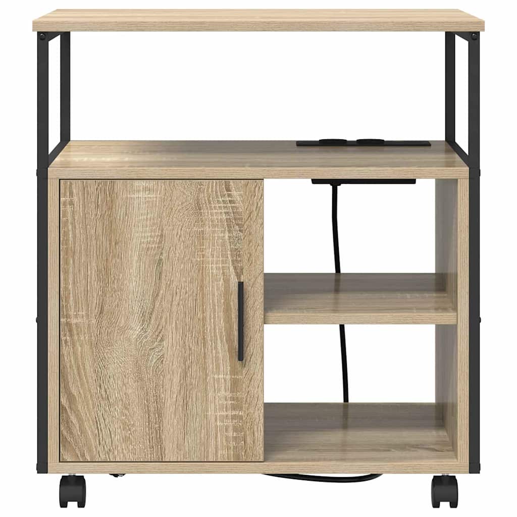 Cabinet de Bureau avec roue Chêne sonoma 61 x 46 x 67 cm