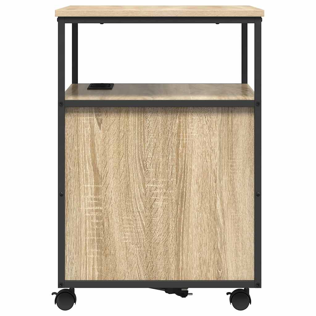 Cabinet de Bureau avec roue Chêne sonoma 61 x 46 x 67 cm