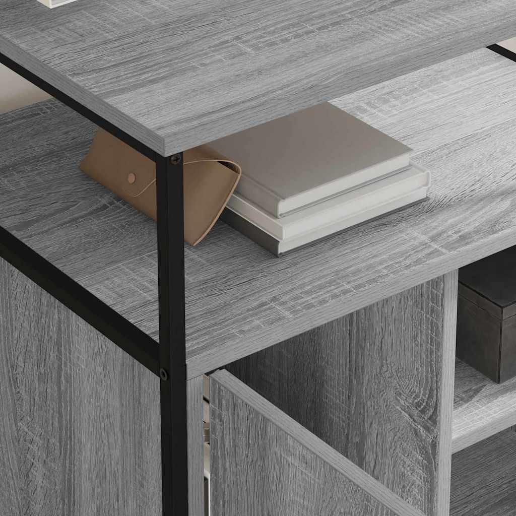 Gabarit de bureau avec station de recharge Sonoma gris - XIOS