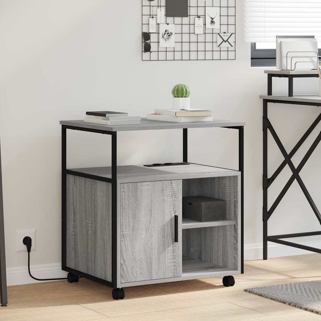 Cabinet de Bureau Sonoma gris 61 x 46 x 67 cm Bois d'ingénierie