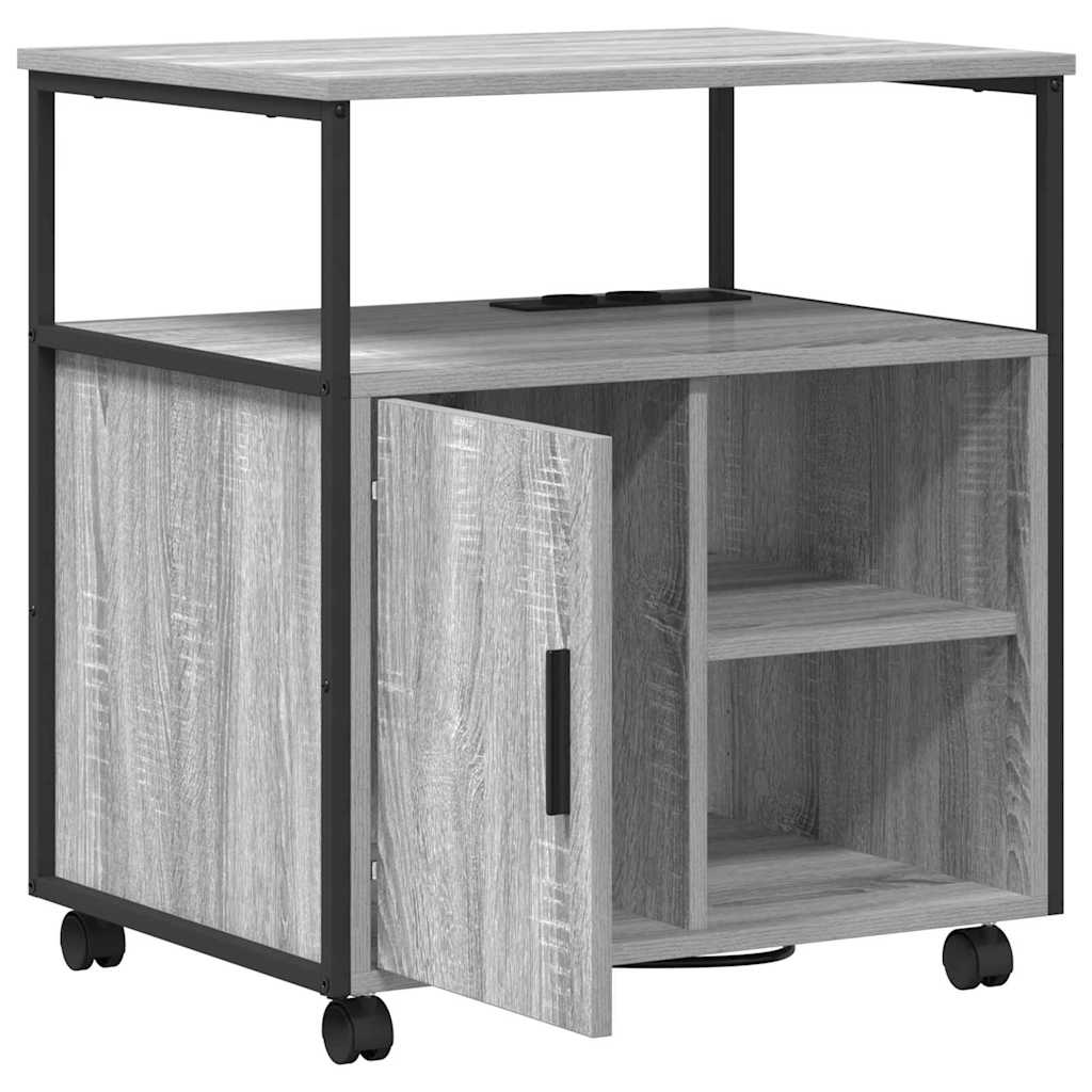 Cabinet de Bureau Sonoma gris 61 x 46 x 67 cm Bois d'ingénierie
