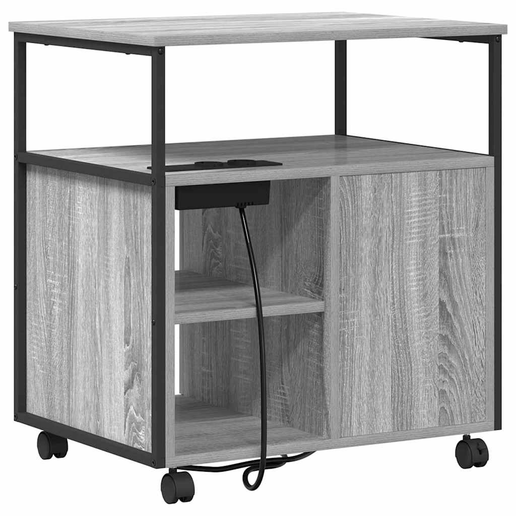 Cabinet de Bureau Sonoma gris 61 x 46 x 67 cm Bois d'ingénierie
