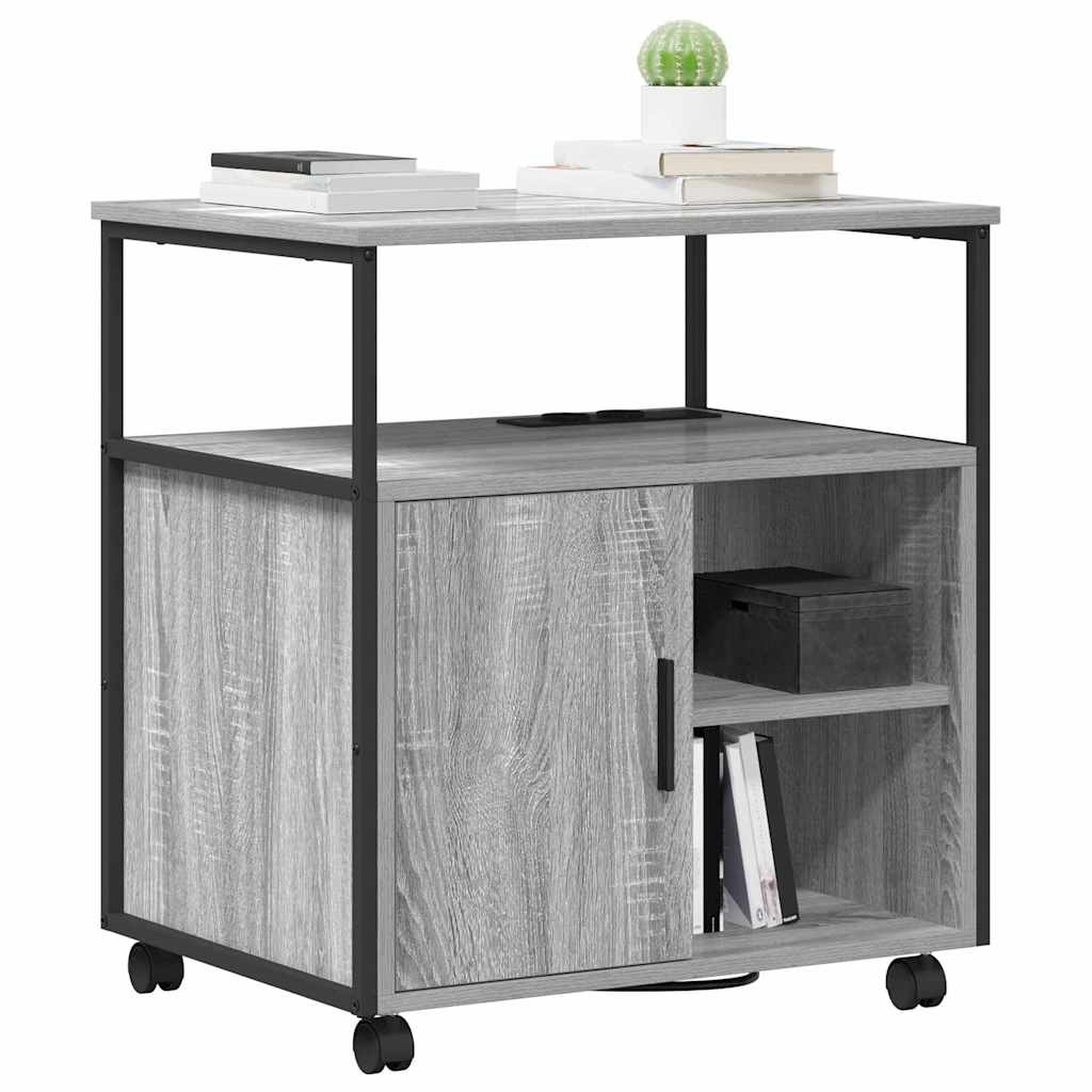 Cabinet de Bureau Sonoma gris 61 x 46 x 67 cm Bois d'ingénierie