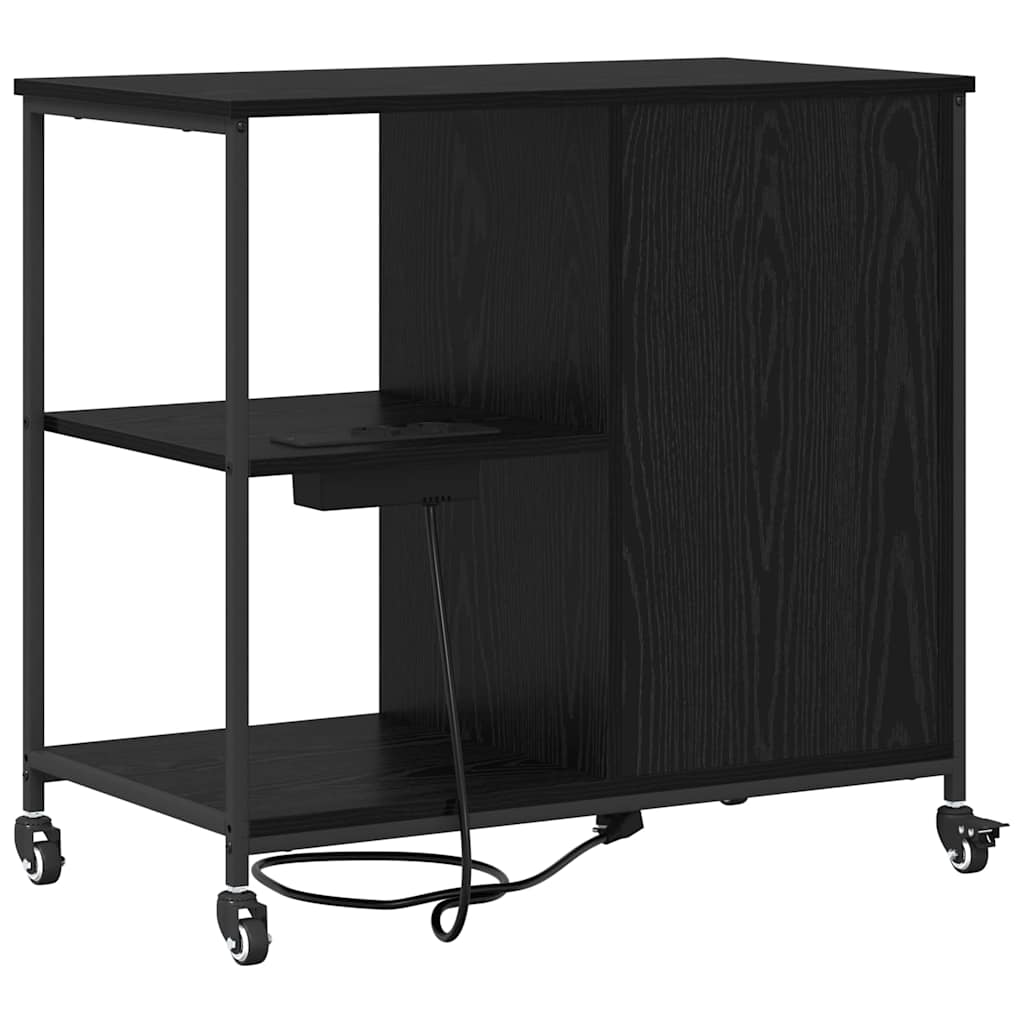Cabinet de Bureau Chêne noir 76 x 41 x 72 cm Bois d'ingénierie