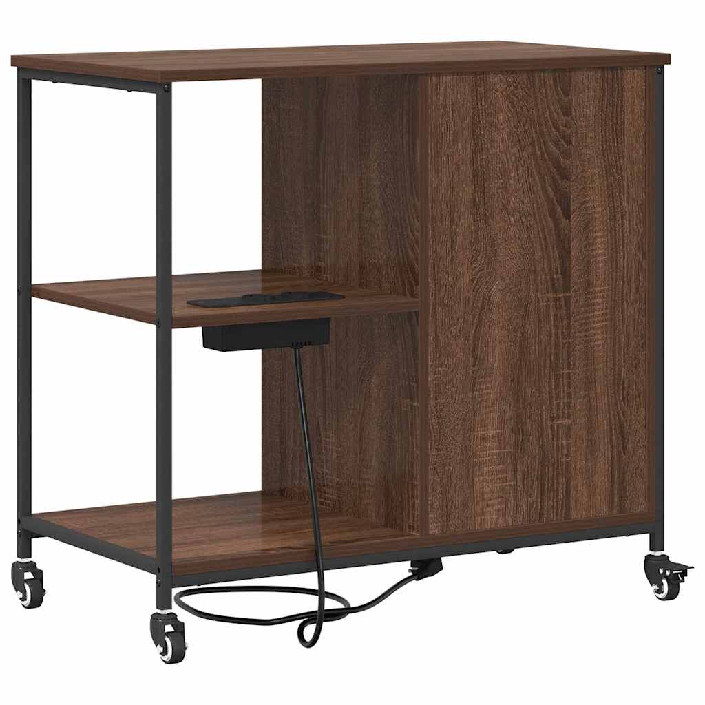 Cabinet de Bureau avec roue Chêne marron 76 x 41 x 72 cm - XIOS