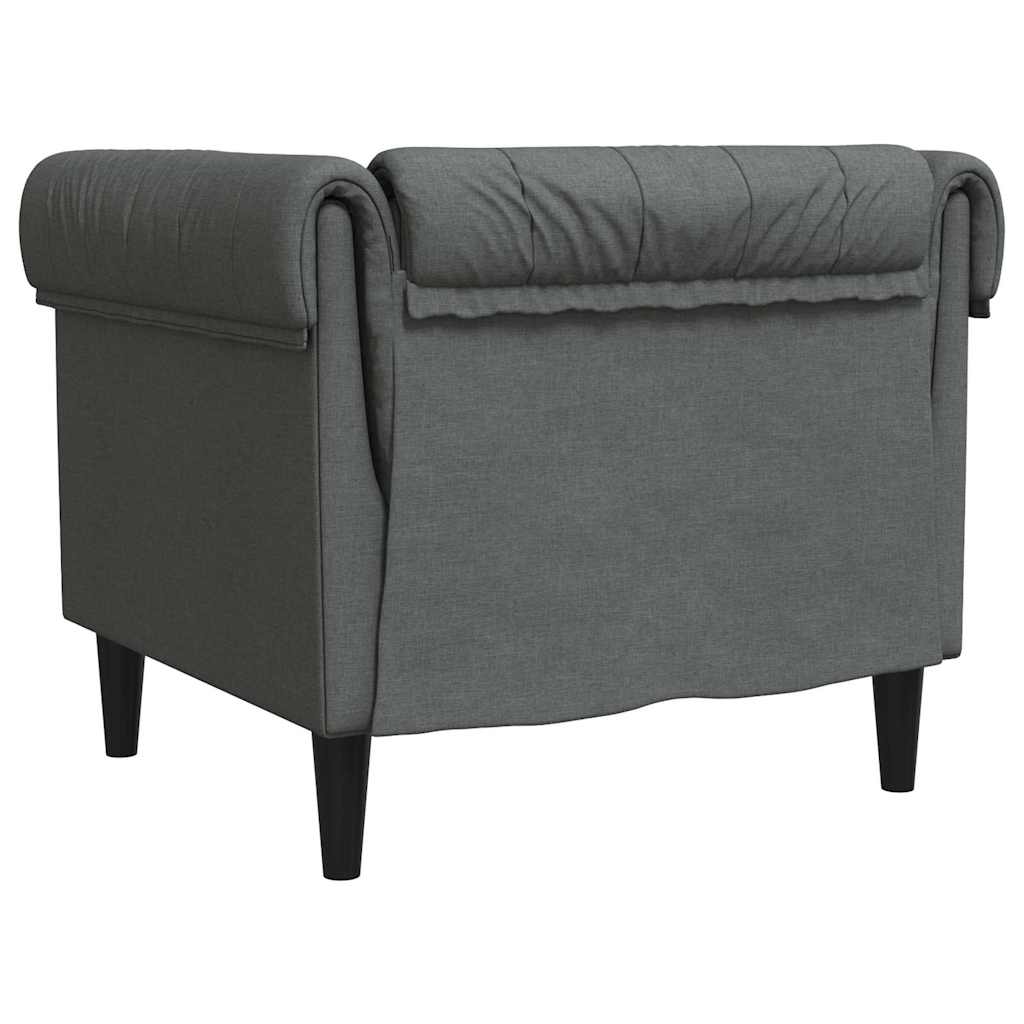 Fauteuil Chesterfield Gris foncé 78.5 x 74.5 x 74.5 cm tissu - XIOS