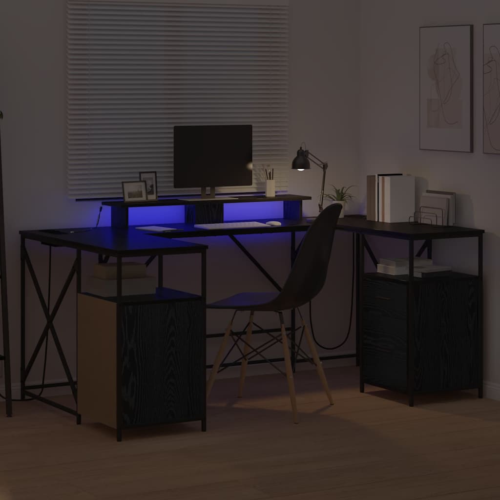 Bureau Chêne noir 182 x 101 x 87.5 cm Bois d'ingénierie - XIOS