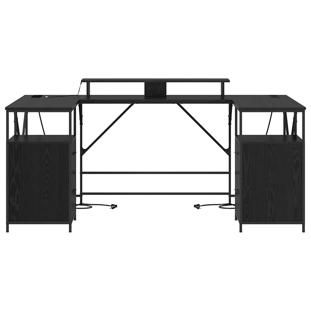 Bureau Chêne noir 182 x 101 x 87.5 cm Bois d'ingénierie - XIOS