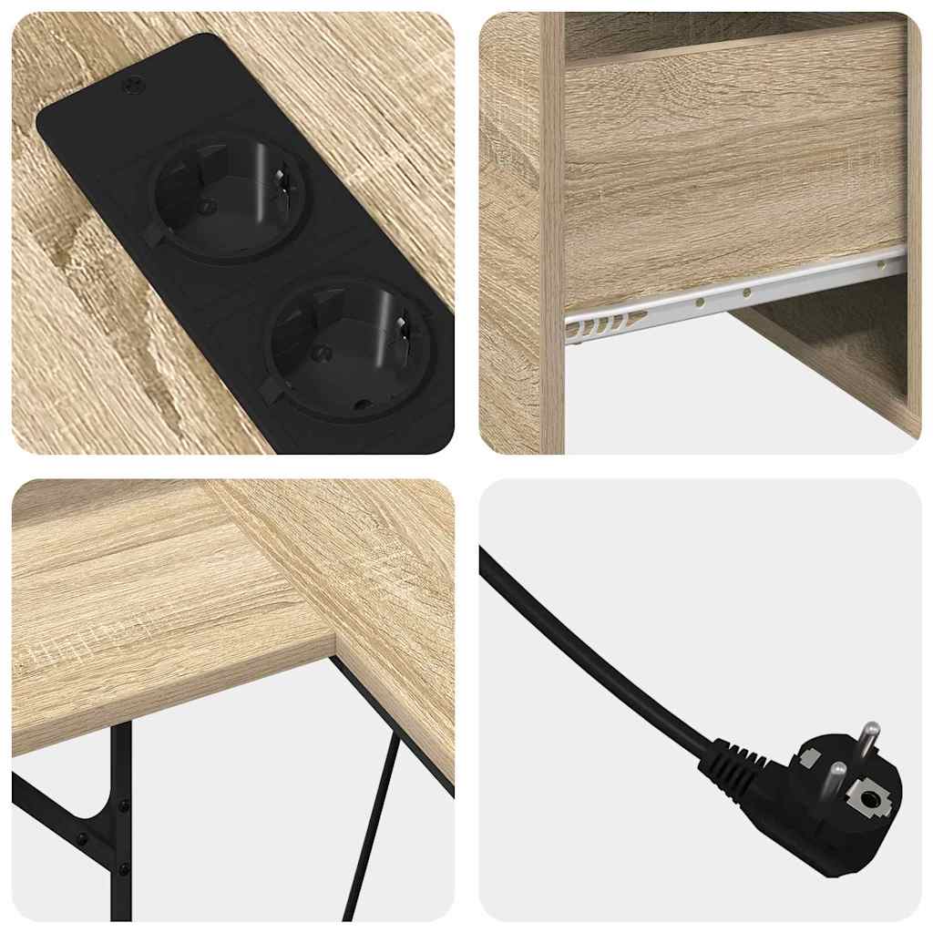 Bureau Chêne sonoma 182 x 101 x 87.5 cm Bois d'ingénierie - XIOS