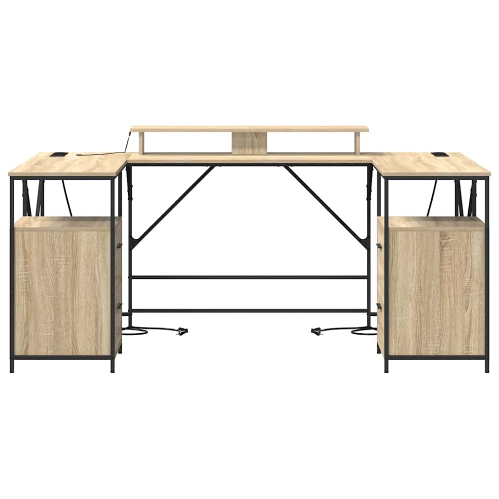 Bureau Chêne sonoma 182 x 101 x 87.5 cm Bois d'ingénierie - XIOS