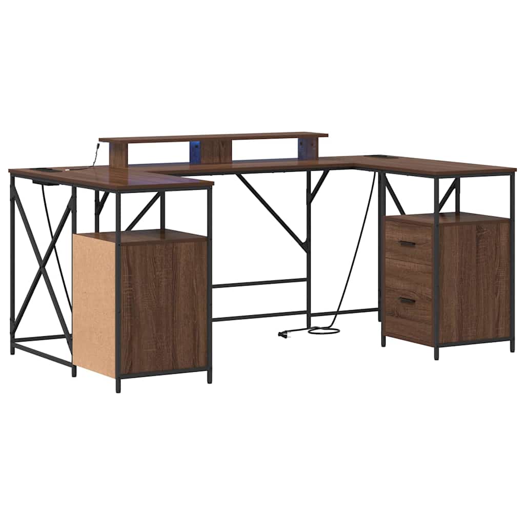 Bureau Chêne marron 182 x 101 x 87.5 cm Bois d'ingénierie - XIOS