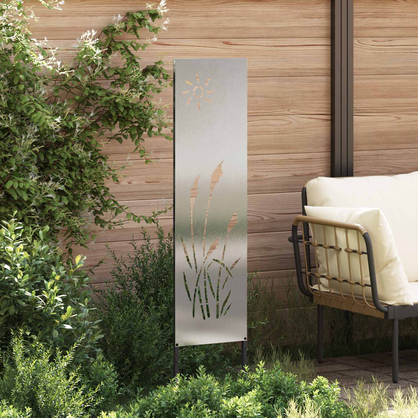 Écran de confidentialité de jardin Fretwork Argenté 32 x 140 cm - XIOS