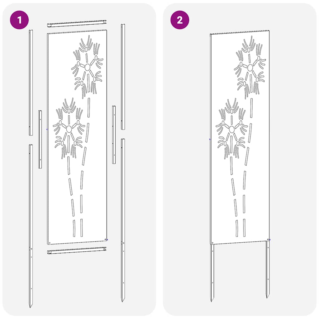 Panneau décoratif de jardin Autre Blanc 32 x 140 cm - XIOS