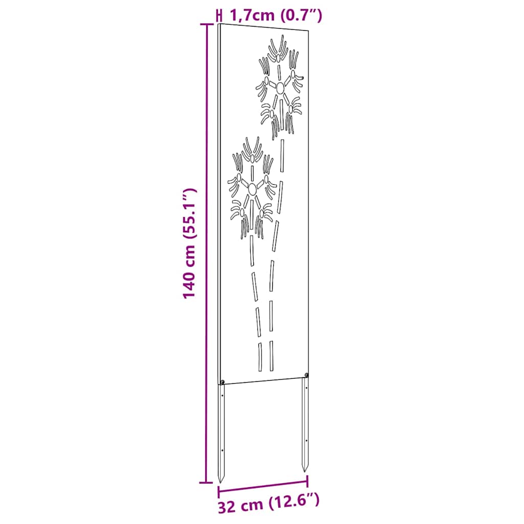 Panneau décoratif de jardin Autre Blanc 32 x 140 cm - XIOS