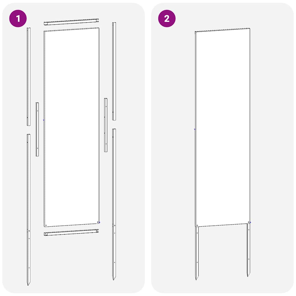 Panneau décoratif de jardin Autre Anthracite 32 x 140 cm - XIOS