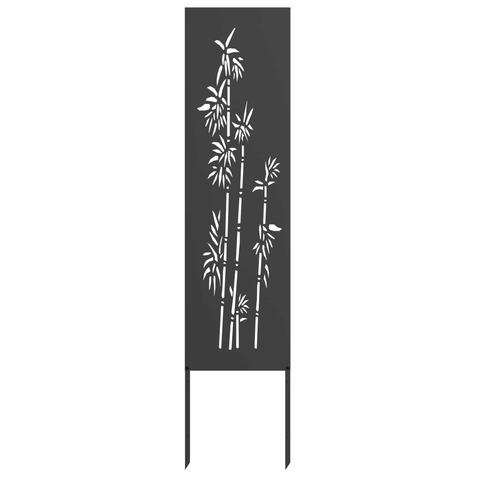 Écran de confidentialité de jardin Floral Noir 32 x 140 cm