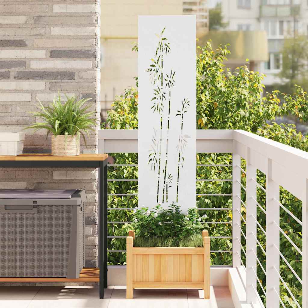 Écran de confidentialité de jardin Floral Blanc 32 x 140 cm XIOS