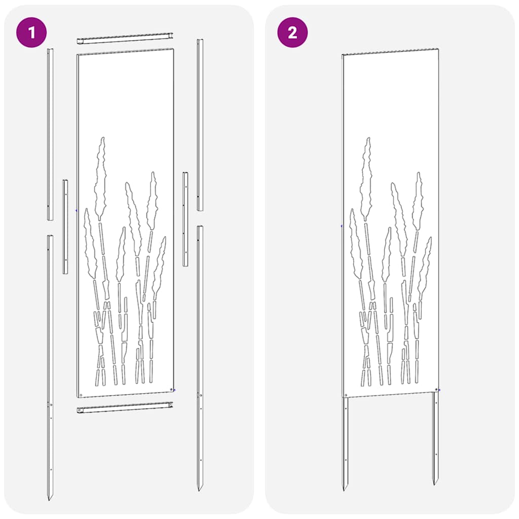Panneau décoratif de jardin Autre Noir 32 x 140 cm - XIOS