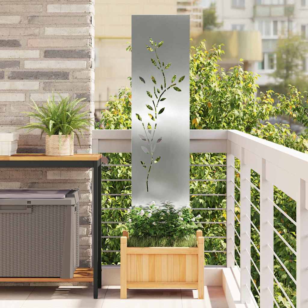 Panneau décoratif de jardin Argent 32 x 140 cm Acier galvanisé - XIOS