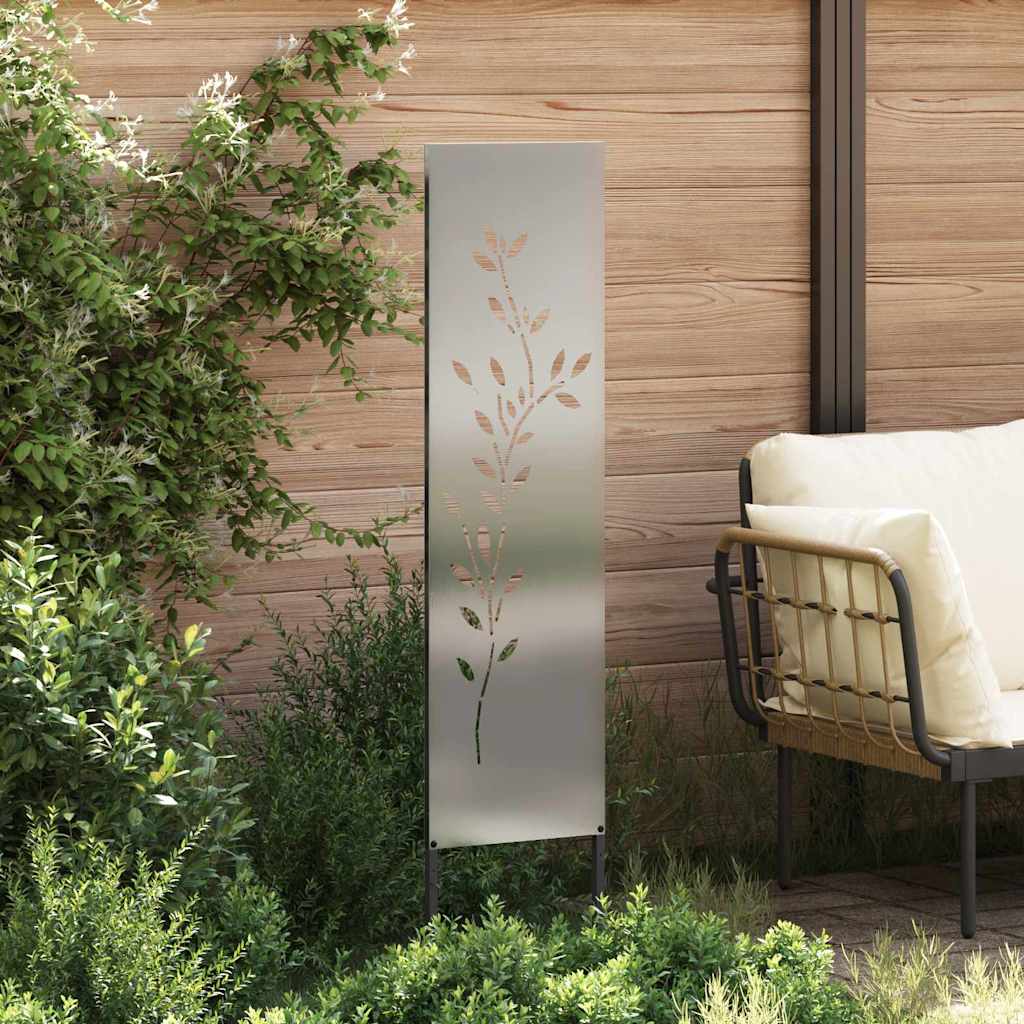 Panneau décoratif de jardin Argent 32 x 140 cm Acier galvanisé - XIOS