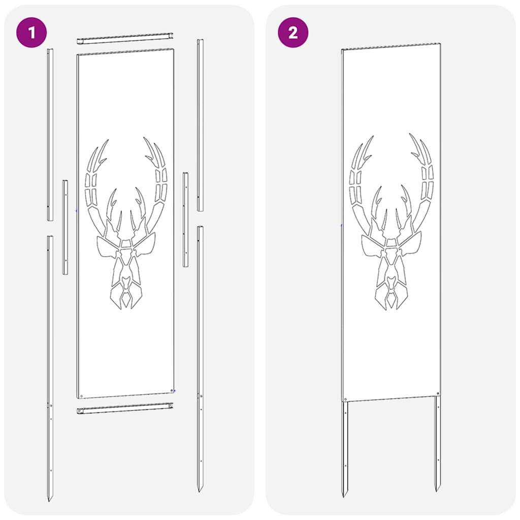Panneau décoratif de jardin Rouillé 32 x 140 cm - XIOS