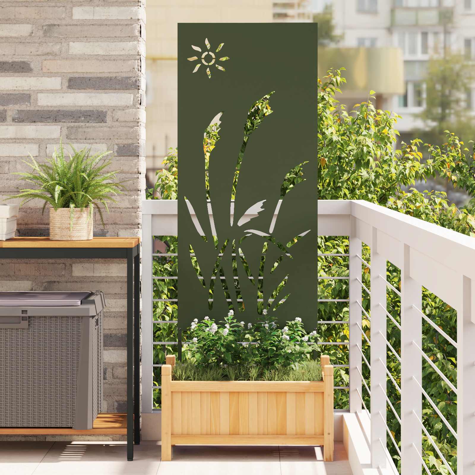 Écran de confidentialité de jardin Vert olive 50 x 140 cm - XIOS