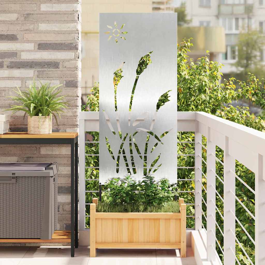 Panneau décoratif de jardin Argent 50 x 140 cm Acier inoxydable - XIOS