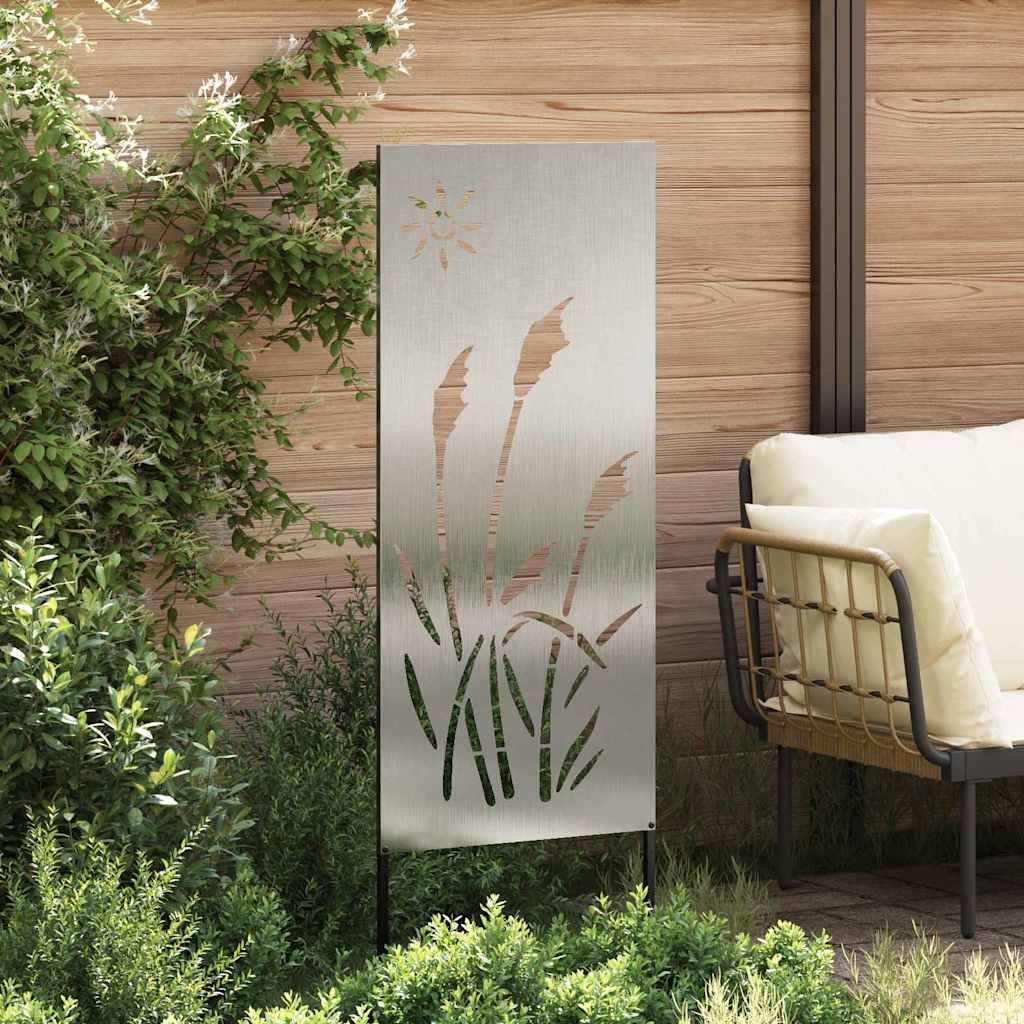 Panneau décoratif de jardin Argent 50 x 140 cm Acier inoxydable - XIOS