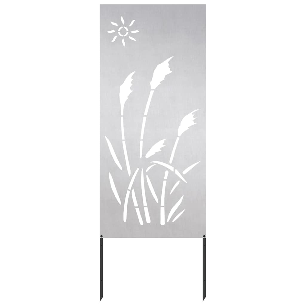 Panneau décoratif de jardin Argent 50 x 140 cm Acier inoxydable - XIOS