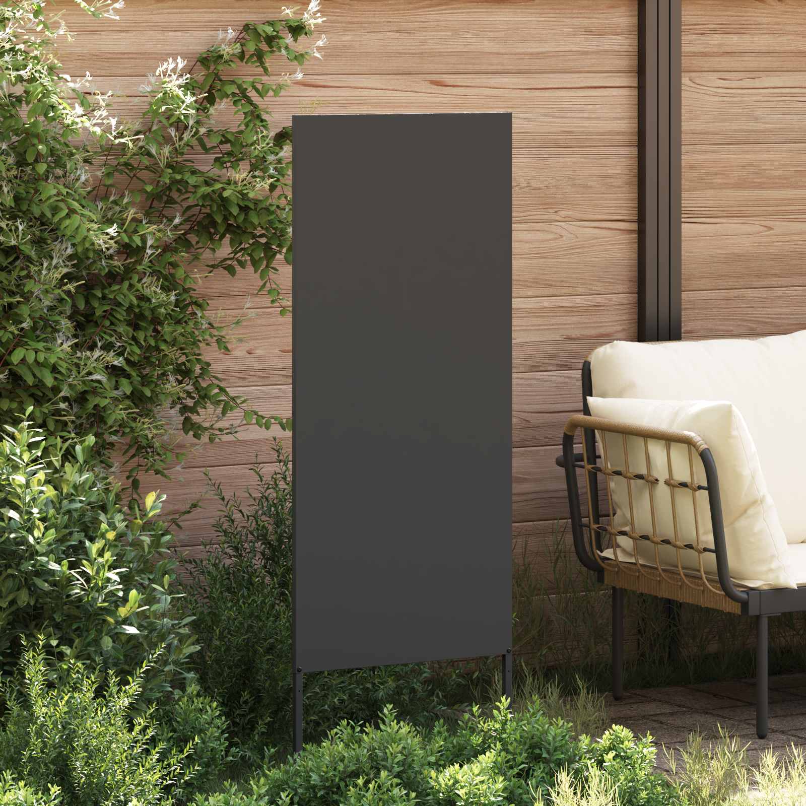 Écran de confidentialité de jardin Fretwork Noir 50 x 140 cm - XIOS