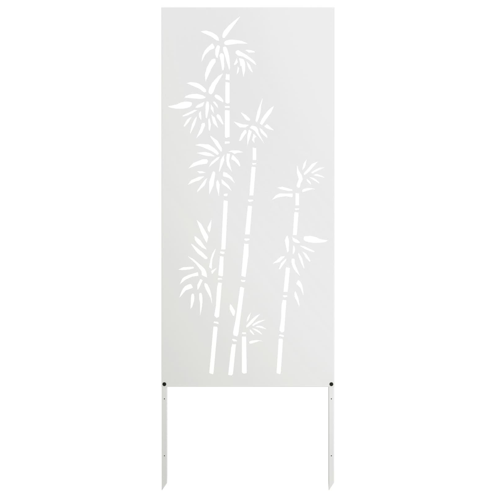 Écran de confidentialité de jardin Floral Blanc 50 x 140 cm