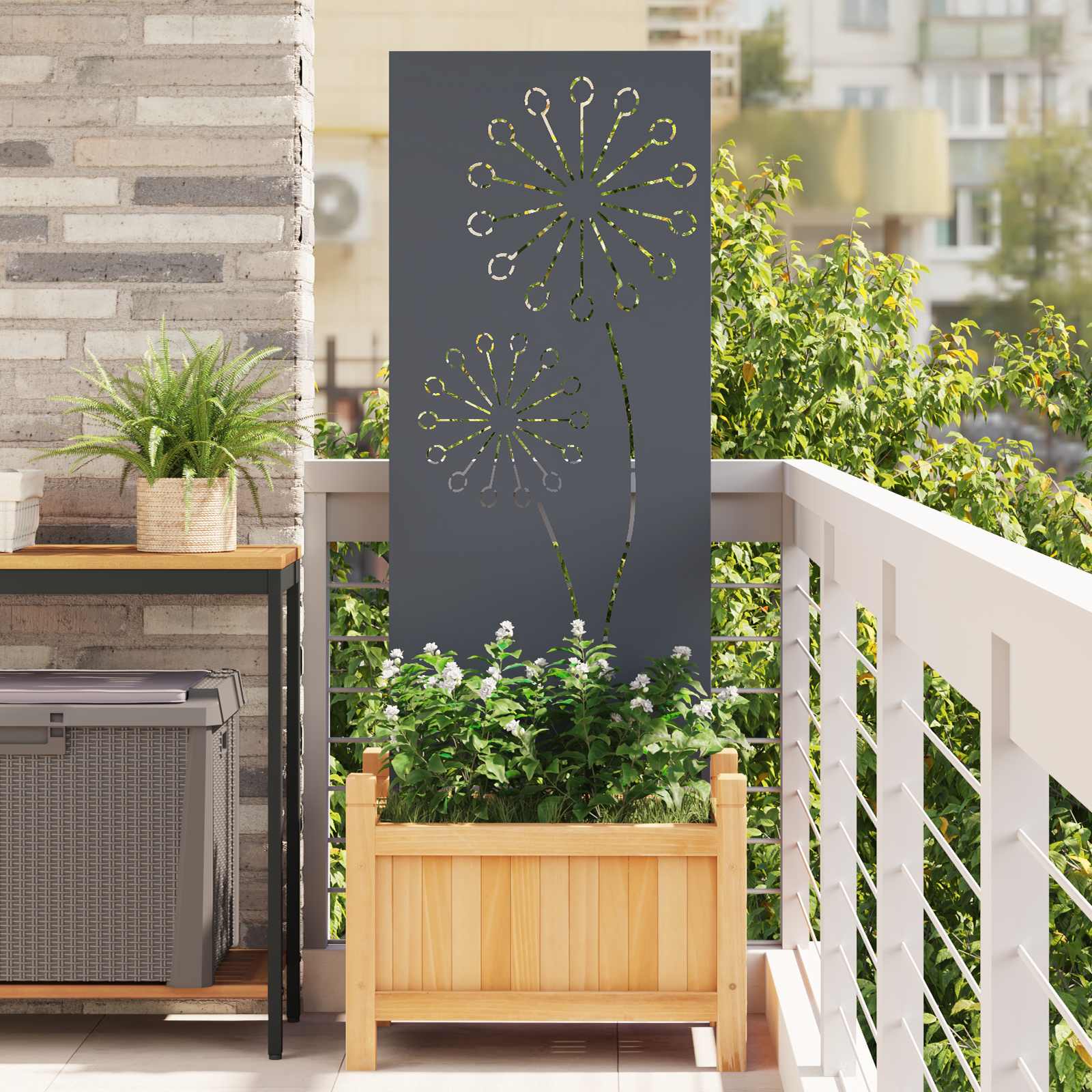 Écran de confidentialité de jardin Anthracite 50 x 140 cm - XIOS