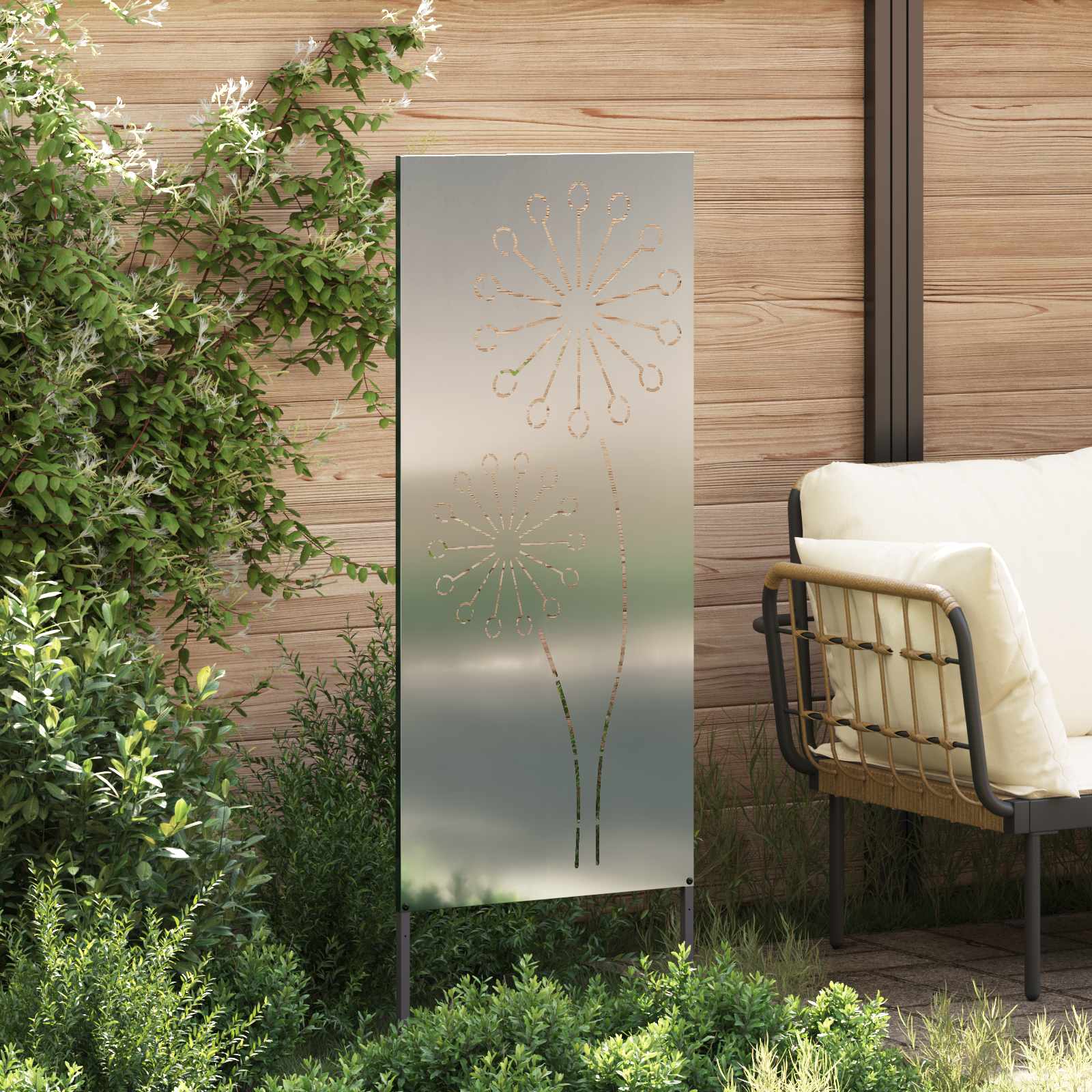Écran de confidentialité de jardin Fretwork Argenté 50 x 140 cm - XIOS