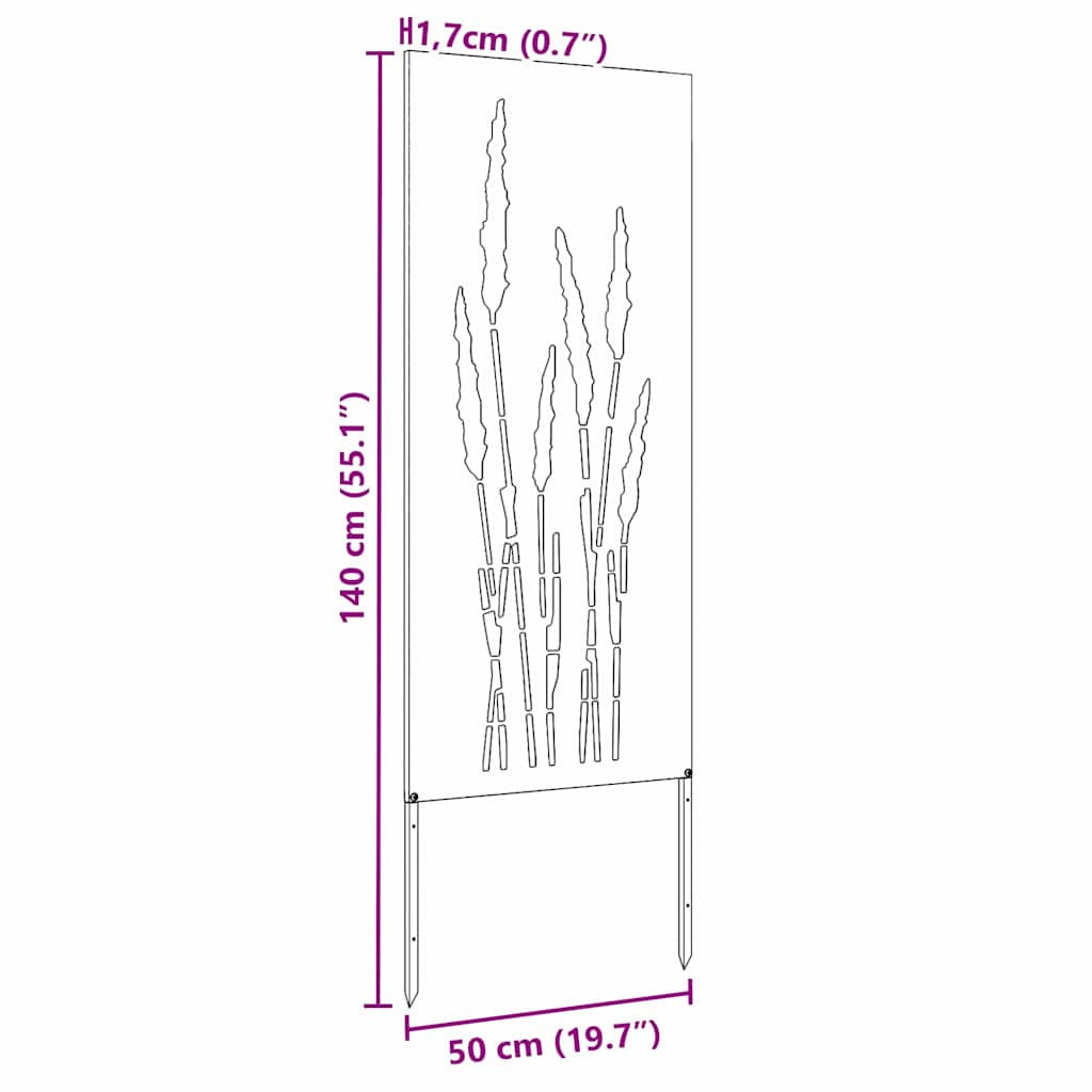 Panneau décoratif de jardin Vert olive 50 x 140 cm - XIOS