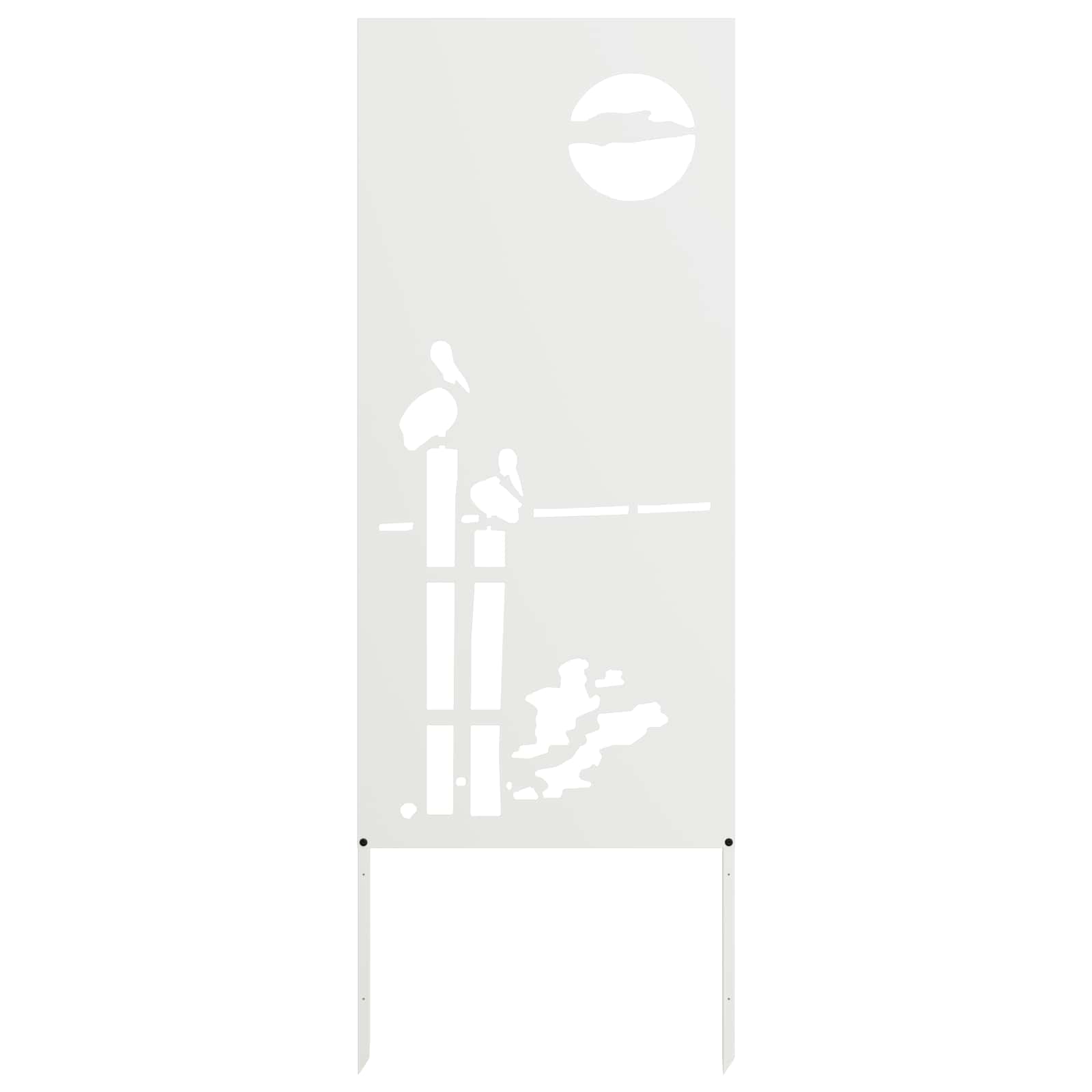 Écran de confidentialité de jardin Fretwork Blanc 50 x 140 cm - XIOS