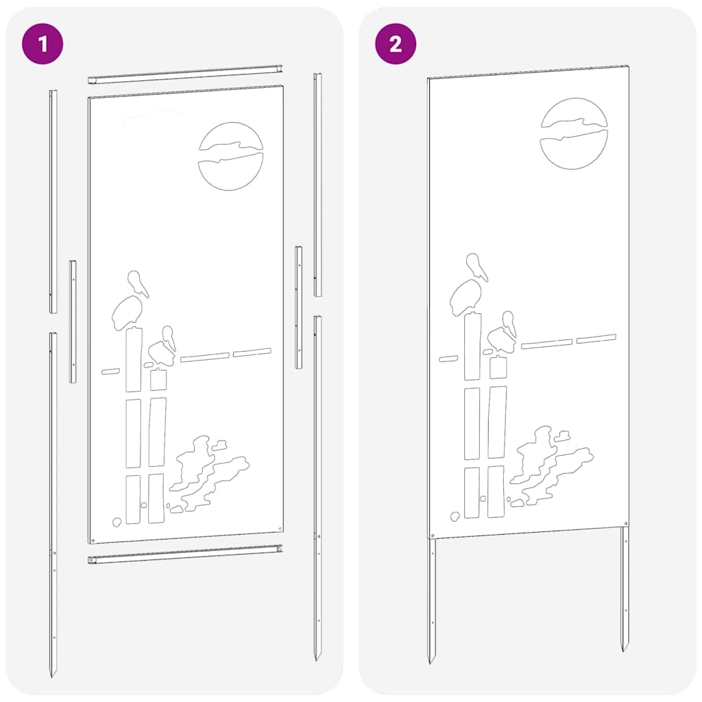 Panneau décoratif de jardin Vert olive 50 x 140 cm - XIOS