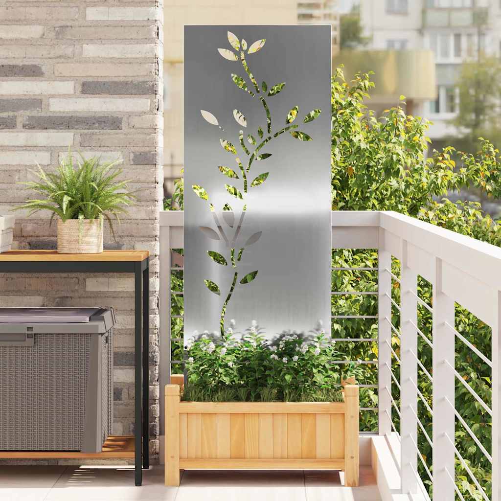 Panneau décoratif de jardin Argent 50 x 140 cm Acier galvanisé - XIOS