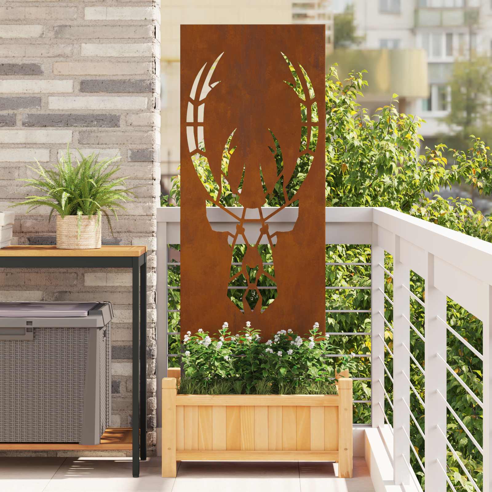 Écran de confidentialité de jardin Rouillé 50 x 140 cm - XIOS