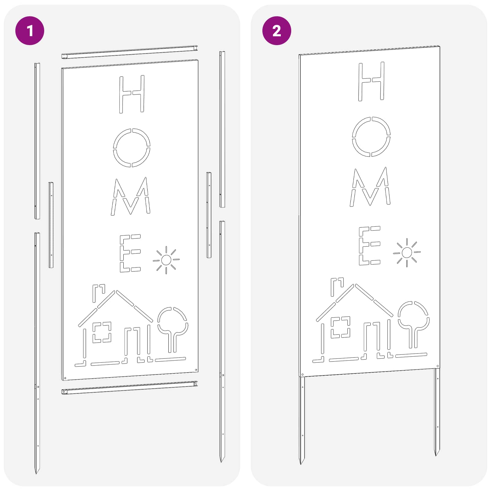 Écran de confidentialité de jardin Fretwork Blanc 50 x 140 cm - XIOS